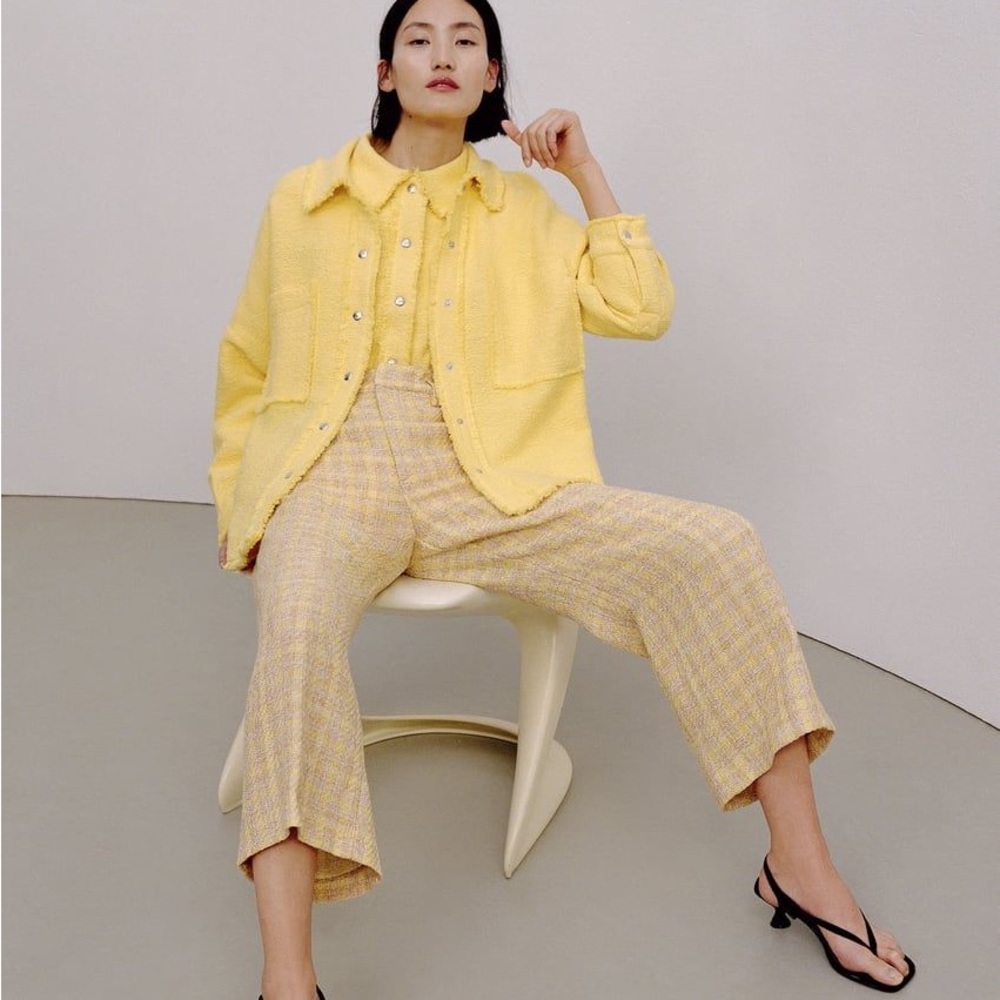 ZARA TWEED JACKET WITH POCKETS